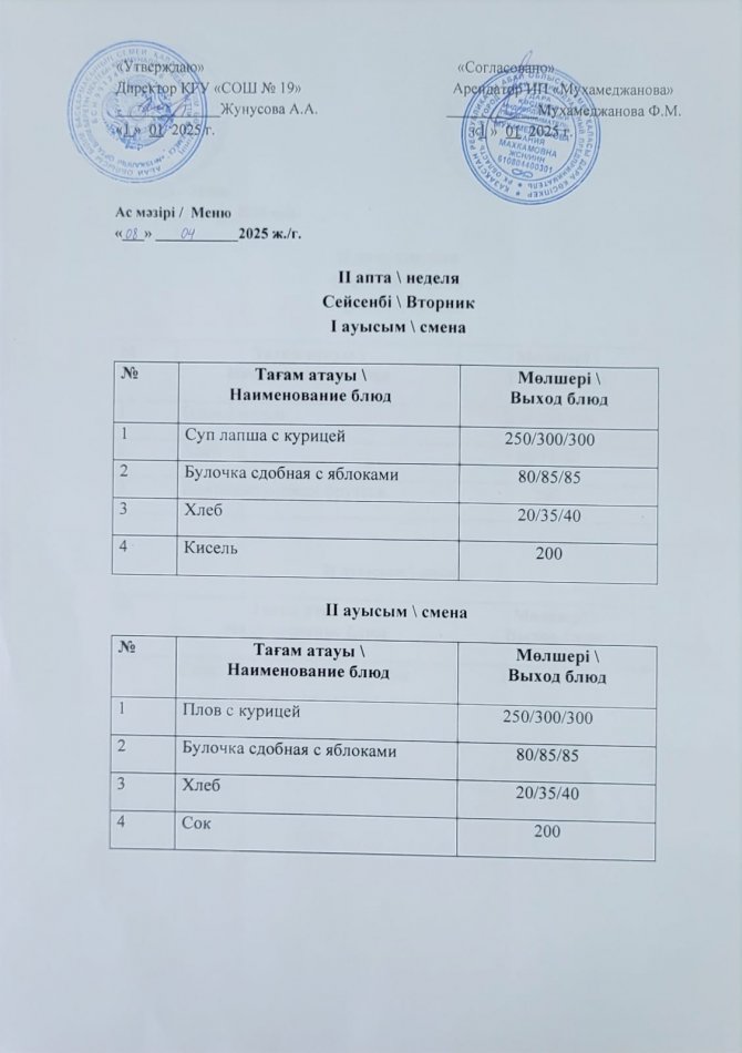 Меню 08.04.2025