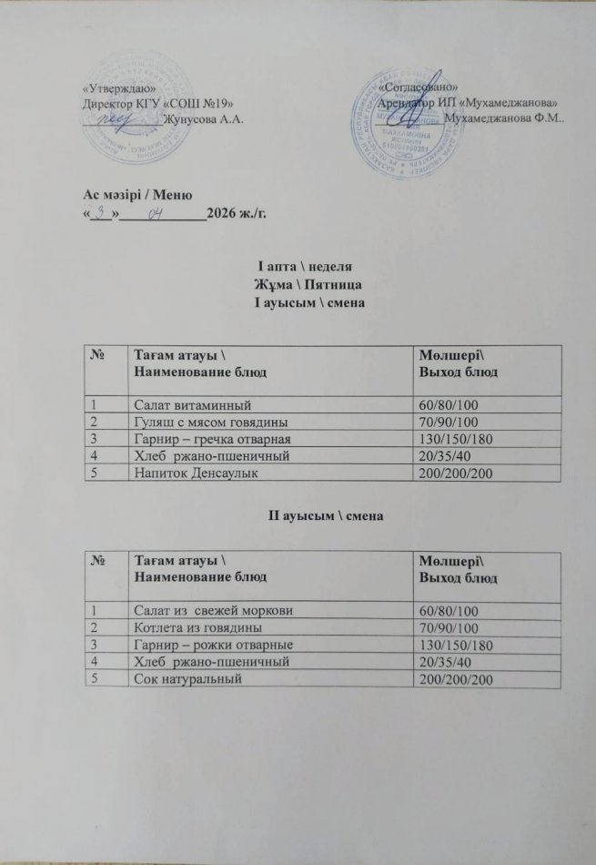 меню 3.04.2026