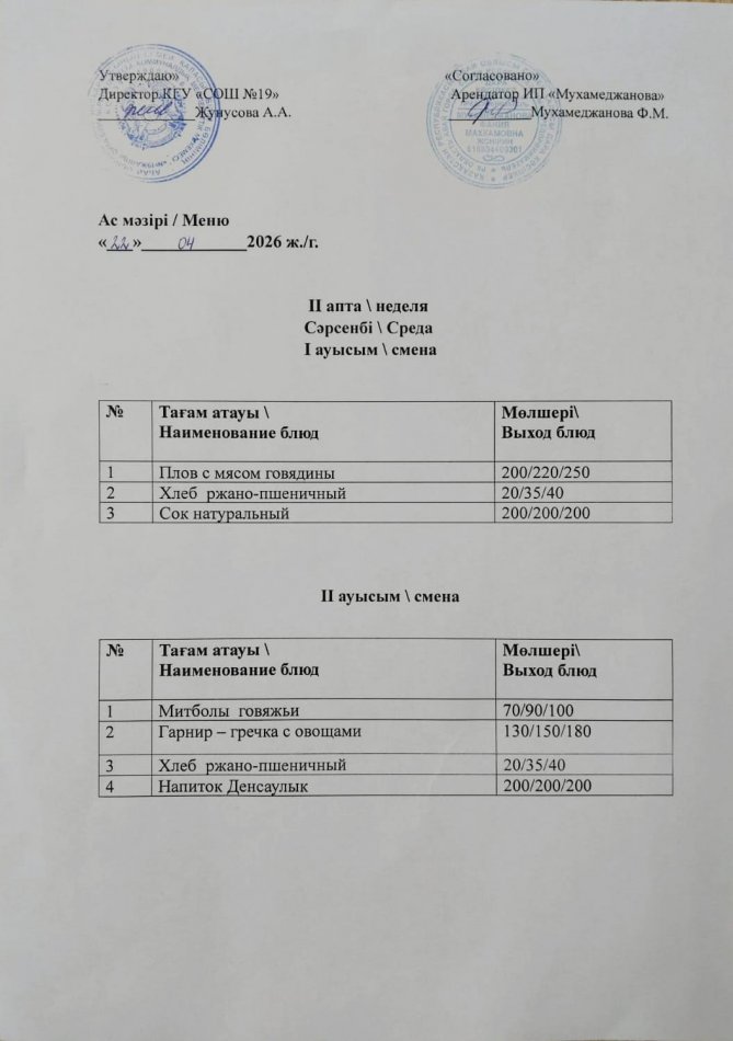 МЕНЮ 22.04.2026