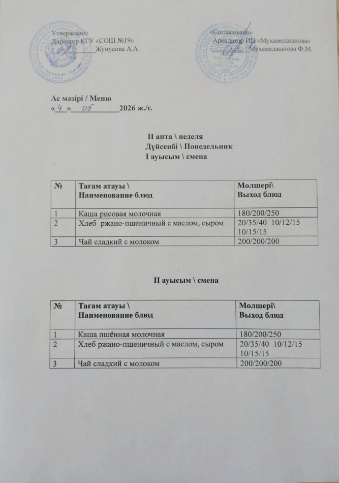 МЕНЮ 04,05,2026